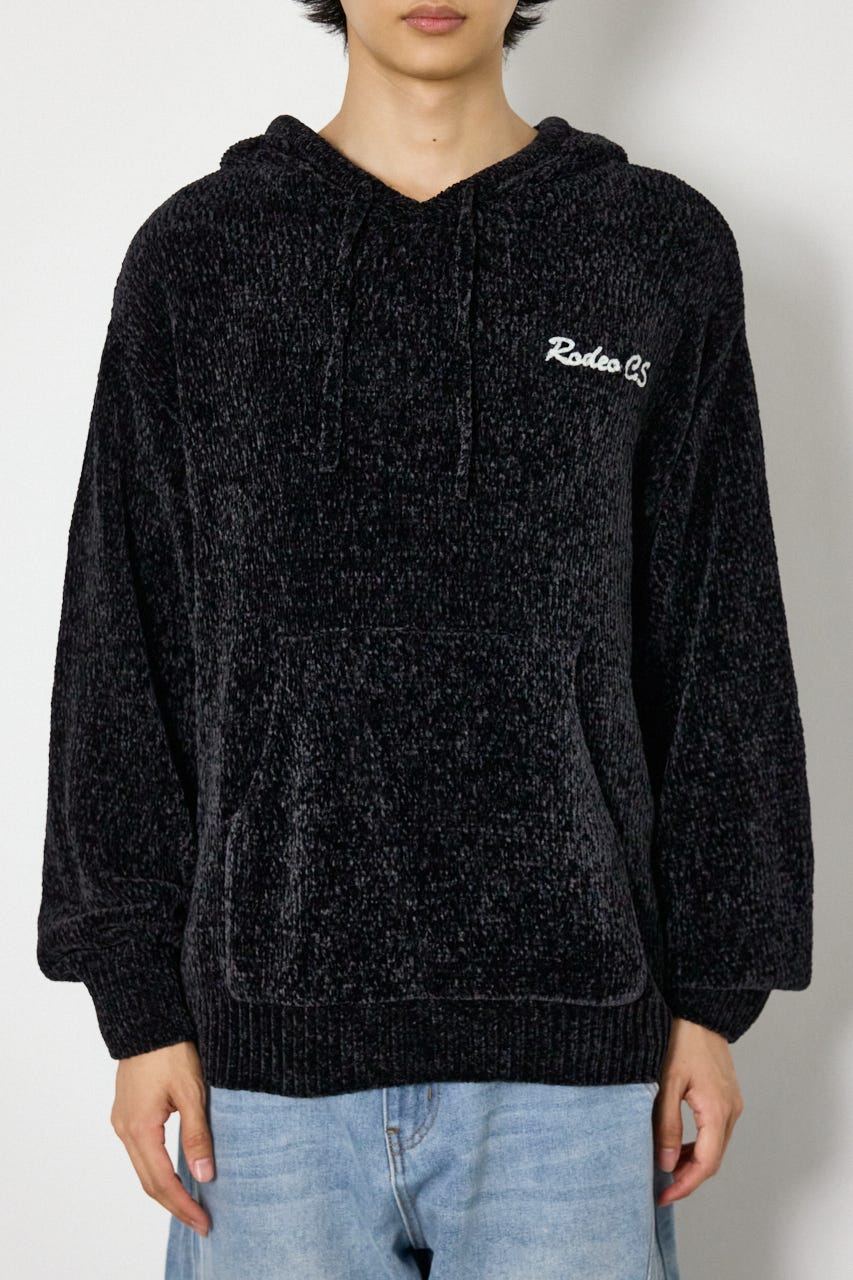 モールニットスクリプトロゴフーディー BLK M