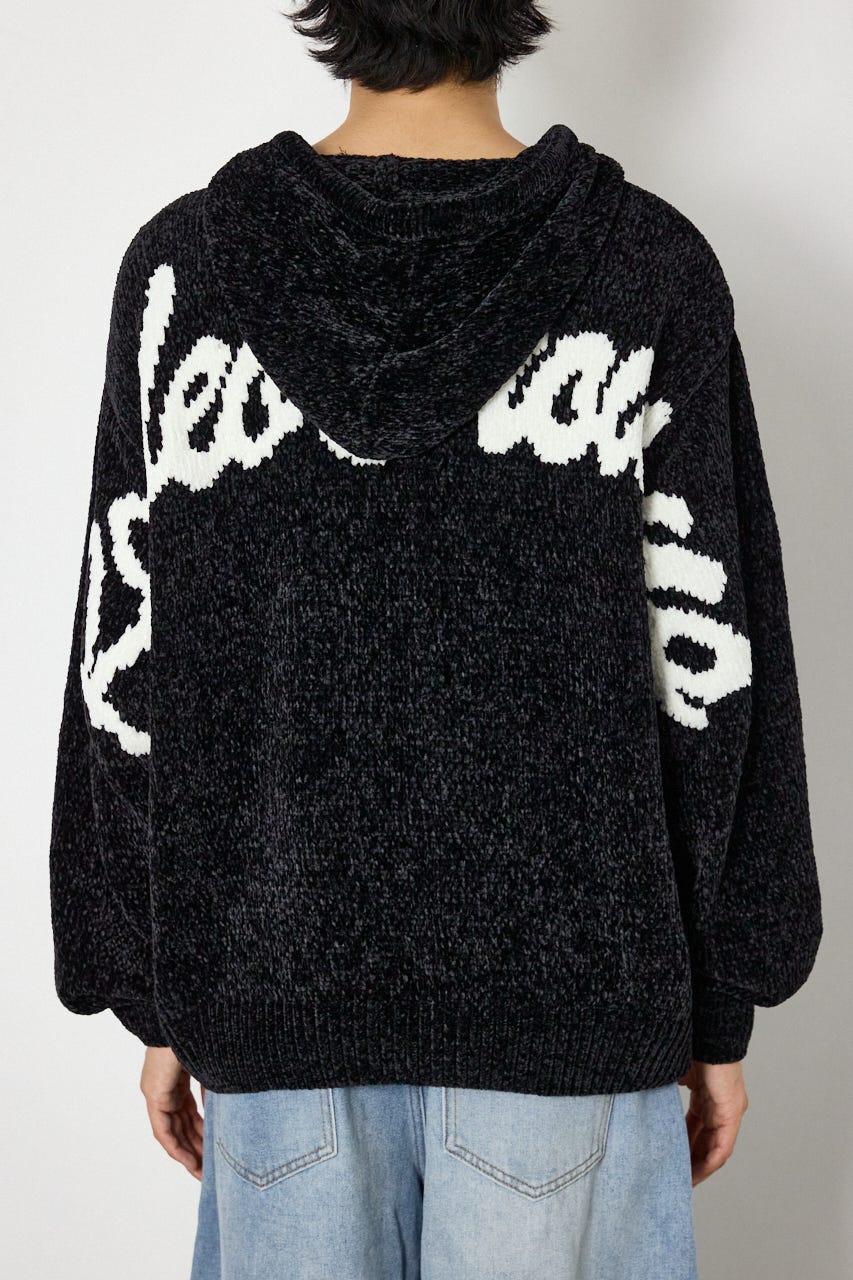 モールニットスクリプトロゴフーディー BLK M