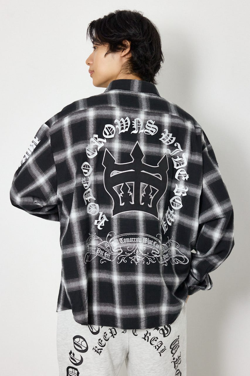 Gothic オンブレーチェックシャツ BLK M