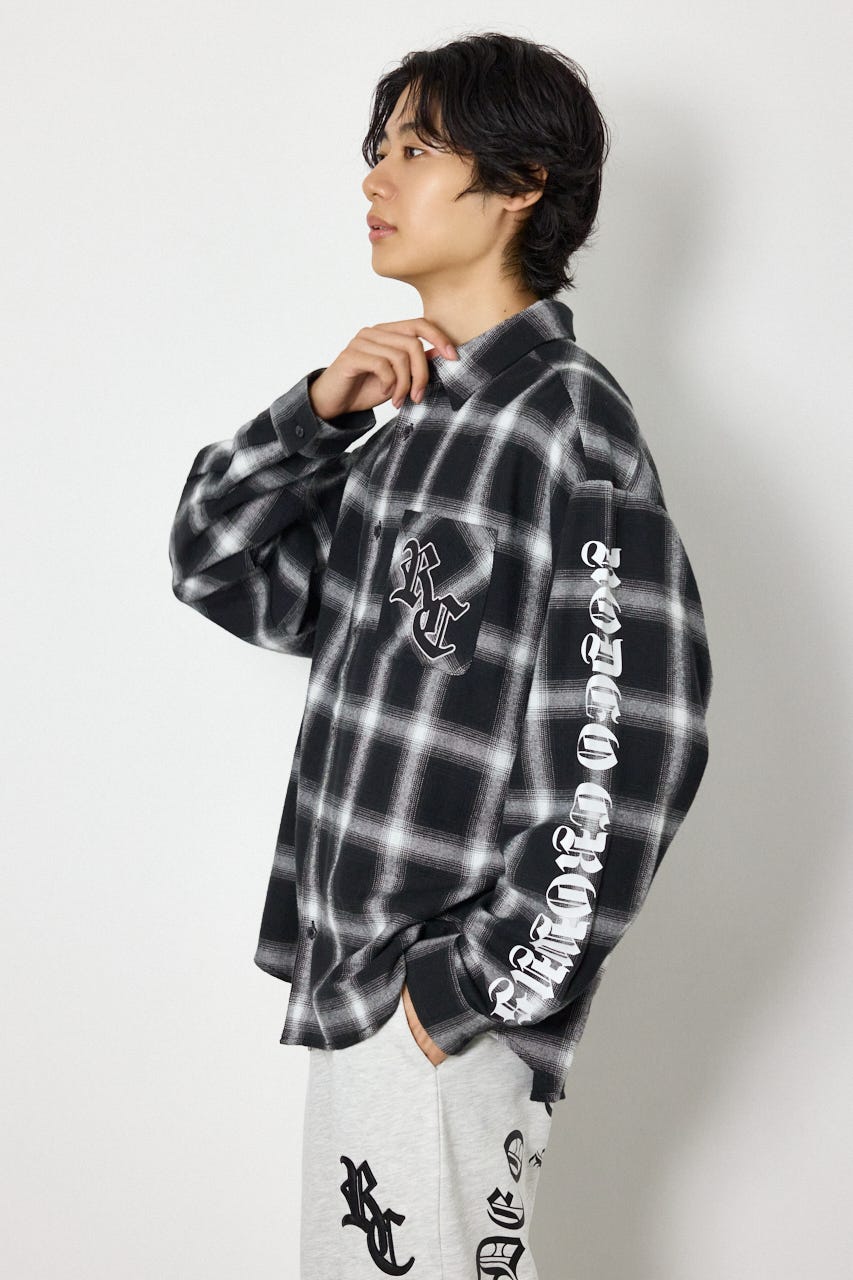 Gothic オンブレーチェックシャツ BLK M