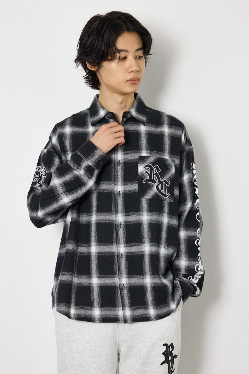 Gothic オンブレーチェックシャツ BLK M