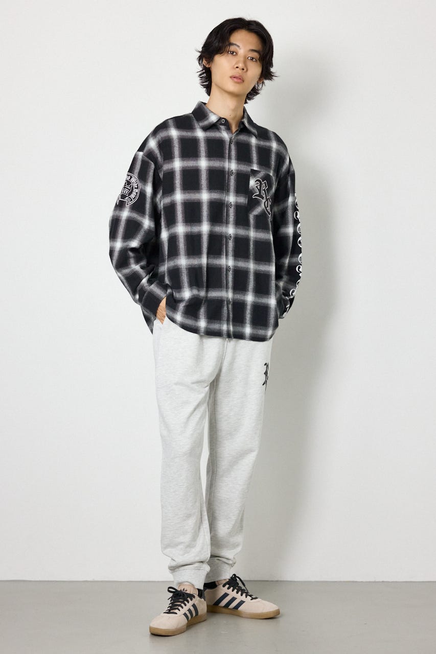Gothic オンブレーチェックシャツ BLK M