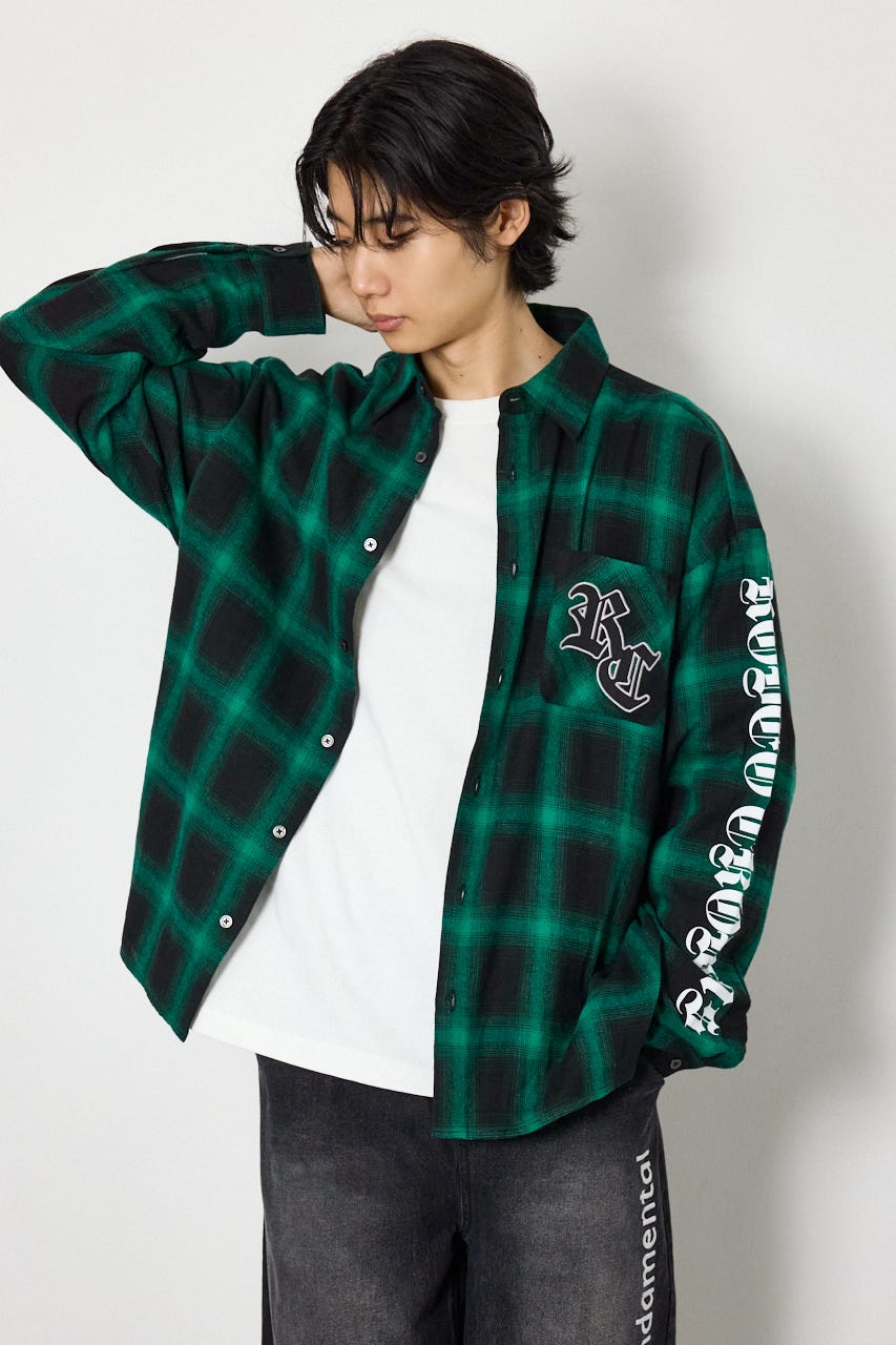 Gothic オンブレーチェックシャツ GRN M