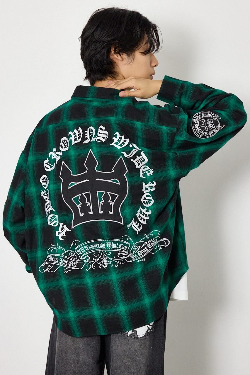 Gothic オンブレーチェックシャツ GRN M