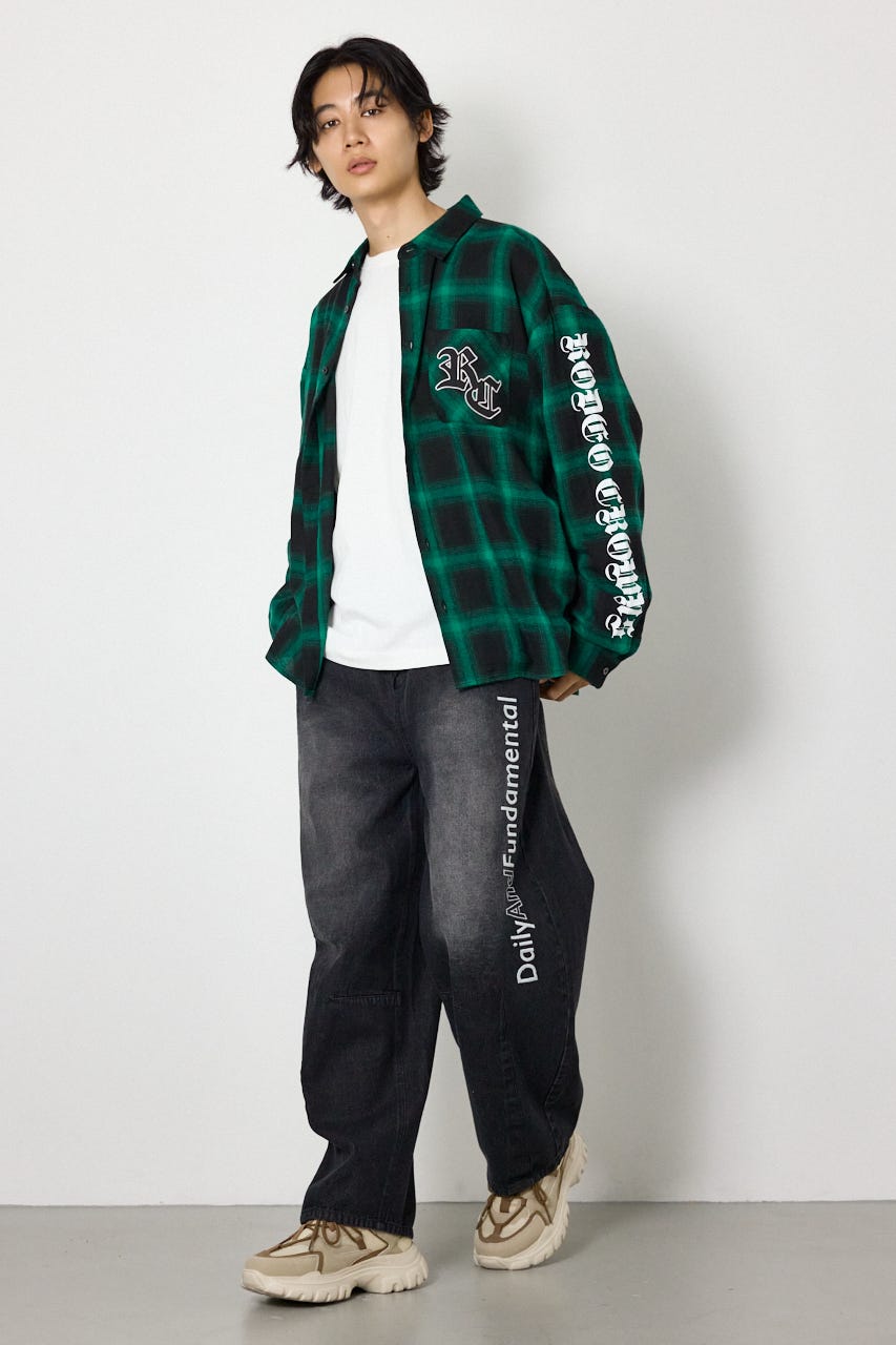 Gothic オンブレーチェックシャツ GRN M