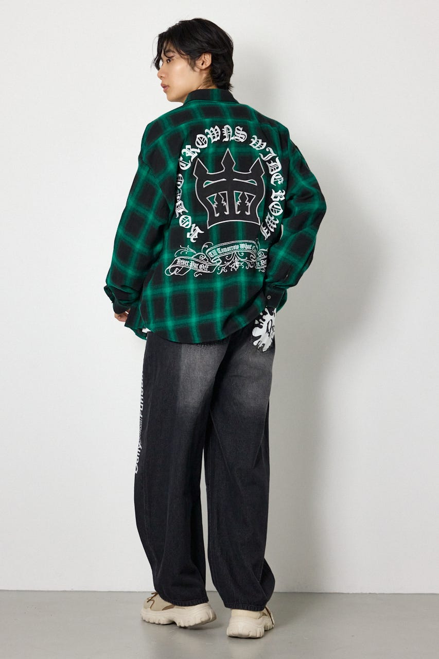 Gothic オンブレーチェックシャツ GRN M