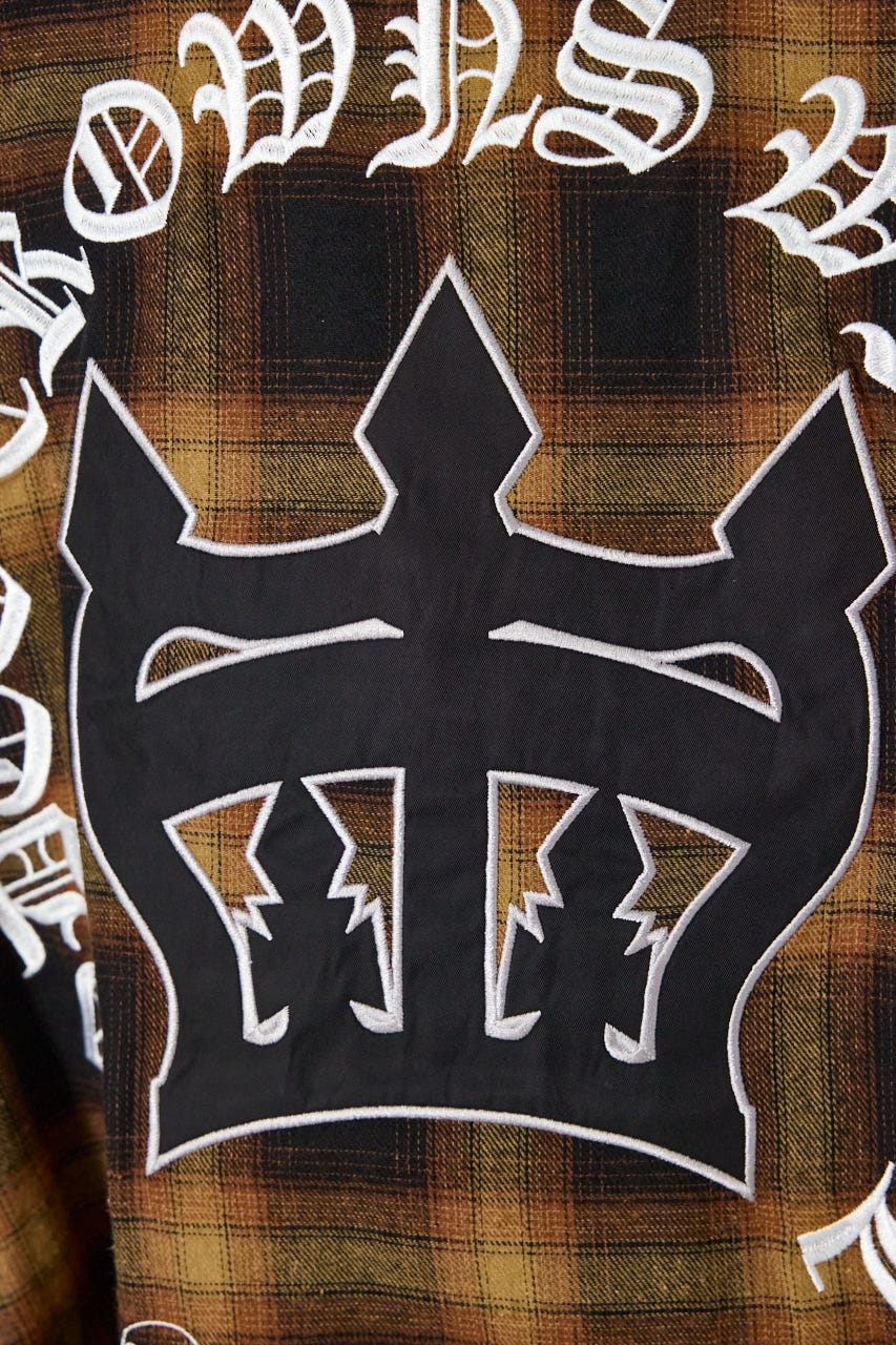 Gothic オンブレーチェックシャツ ORG L