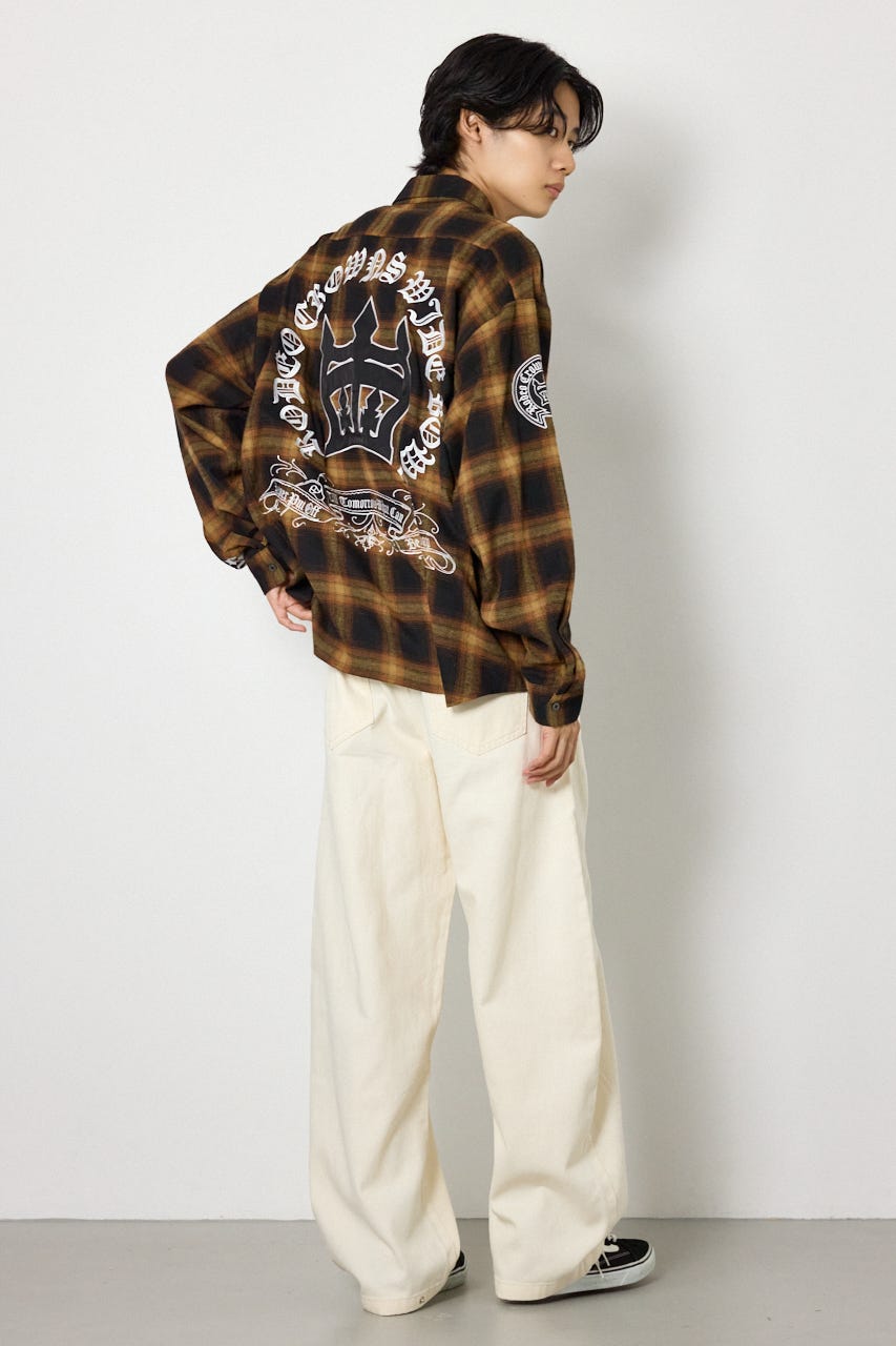 Gothic オンブレーチェックシャツ ORG L