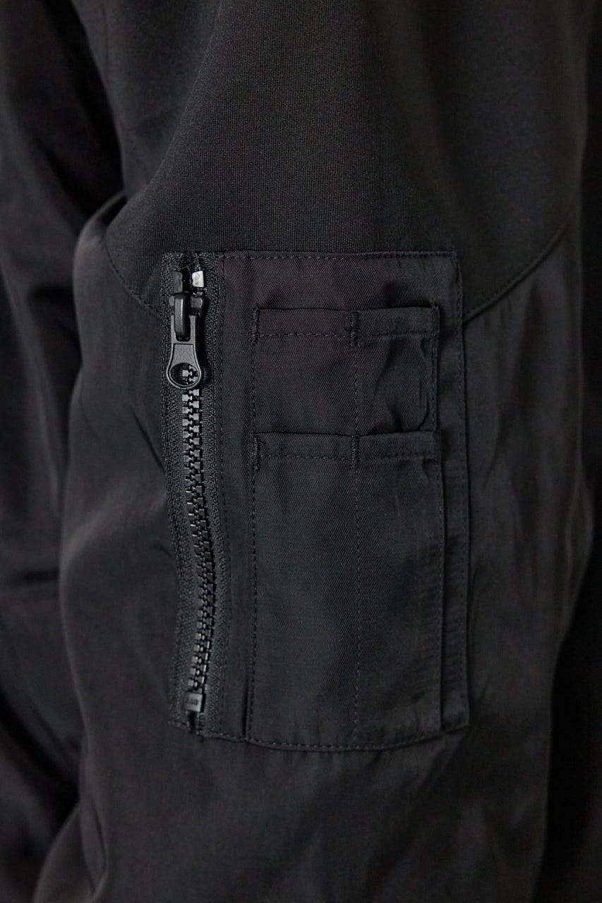 バイカラーフーディーブルゾン BLK M