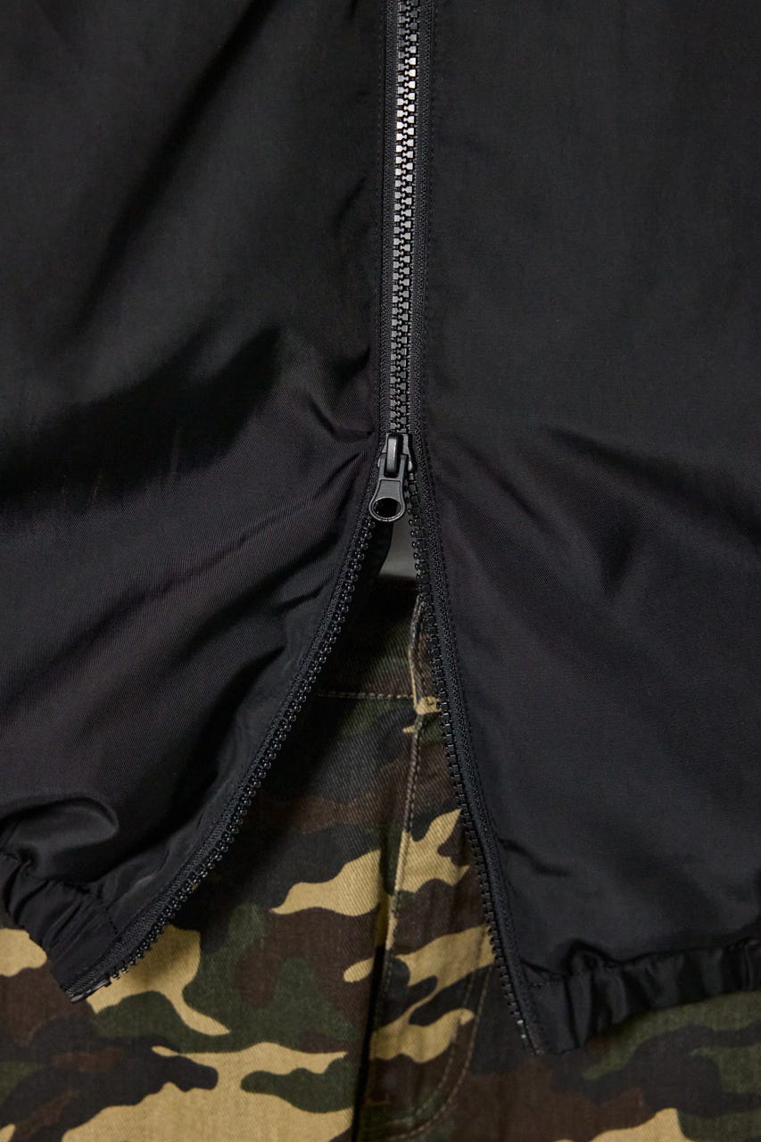 バイカラーフーディーブルゾン BLK M