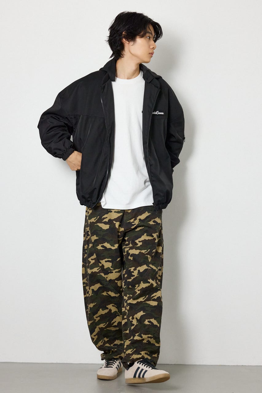 バイカラーフーディーブルゾン BLK M