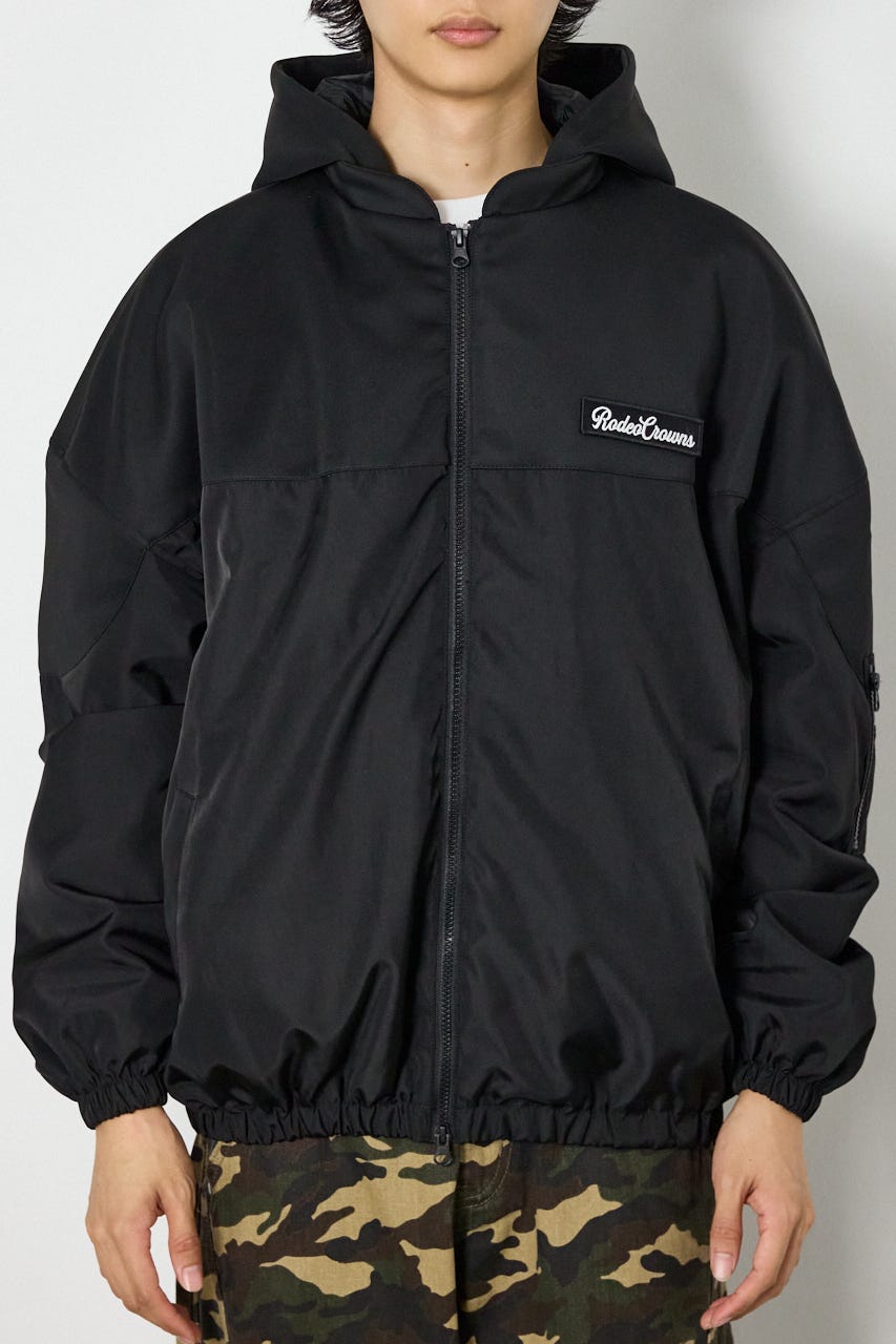 バイカラーフーディーブルゾン BLK M