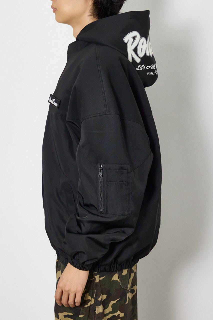 バイカラーフーディーブルゾン BLK M