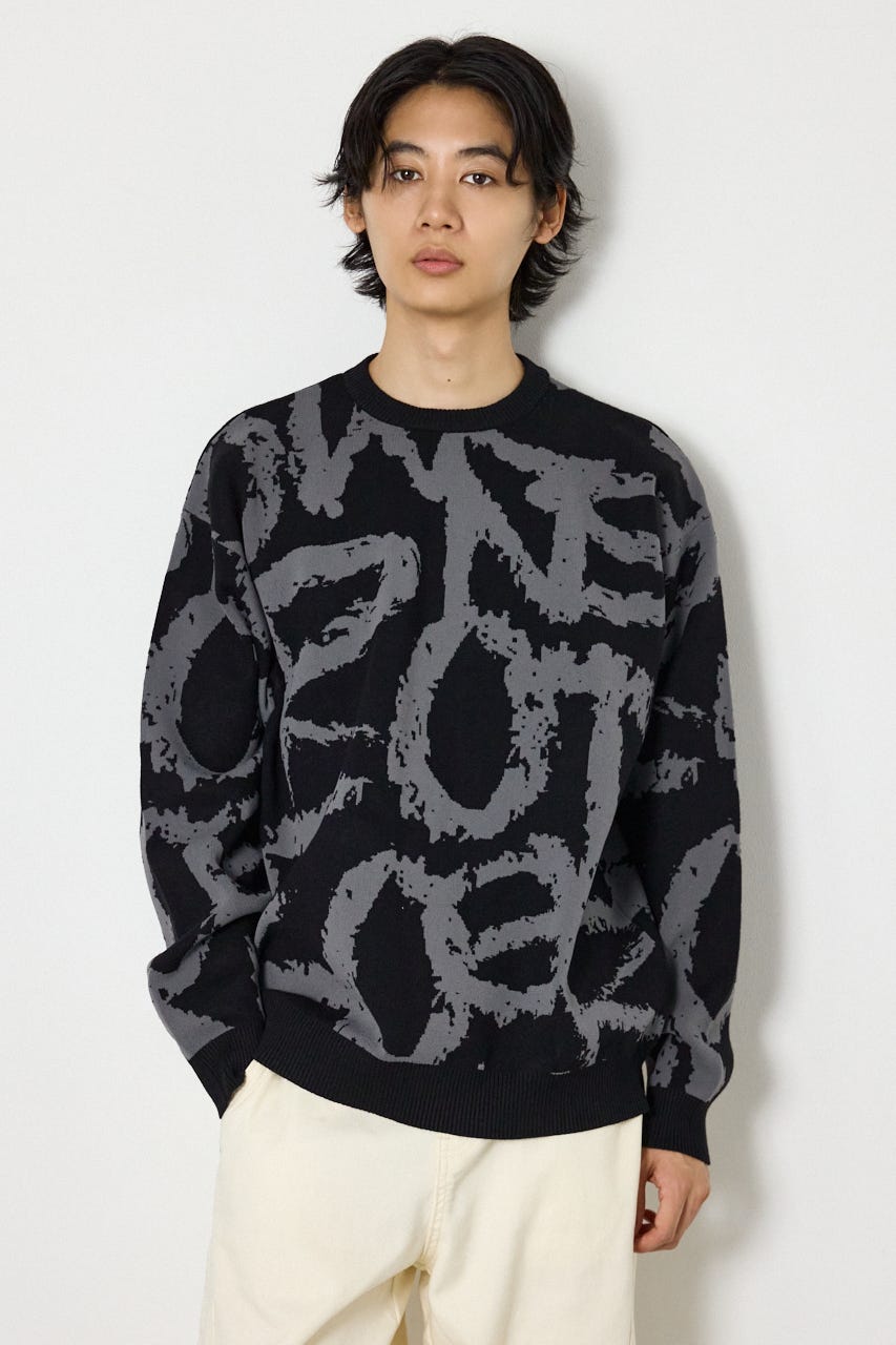 グラフティロゴニット BLK L