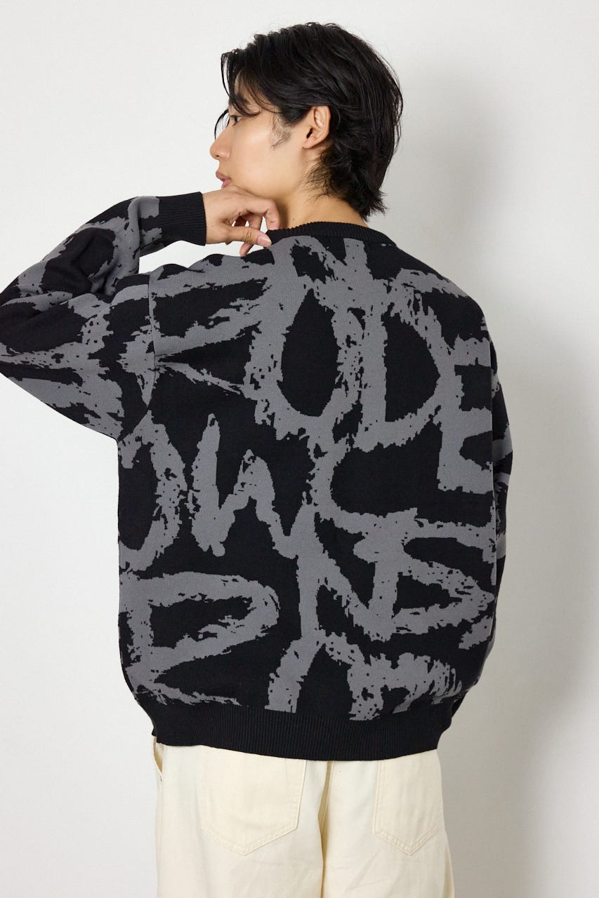 グラフティロゴニット BLK L
