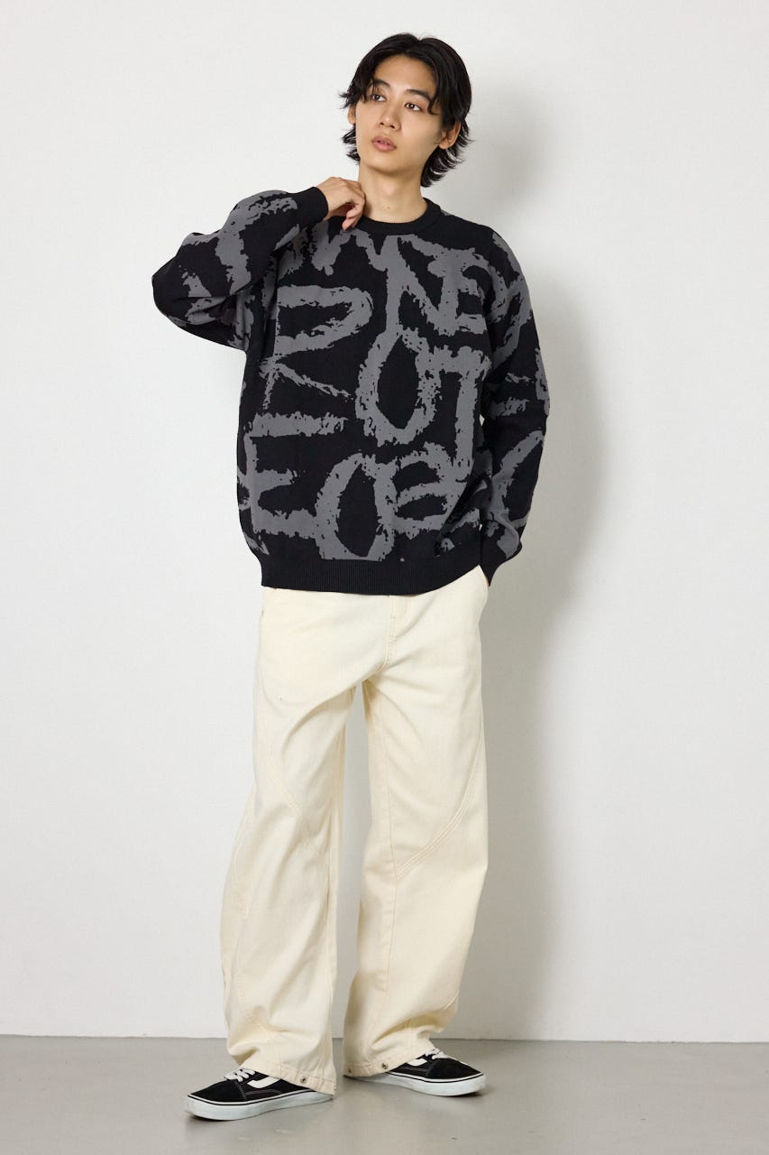 グラフティロゴニット BLK L