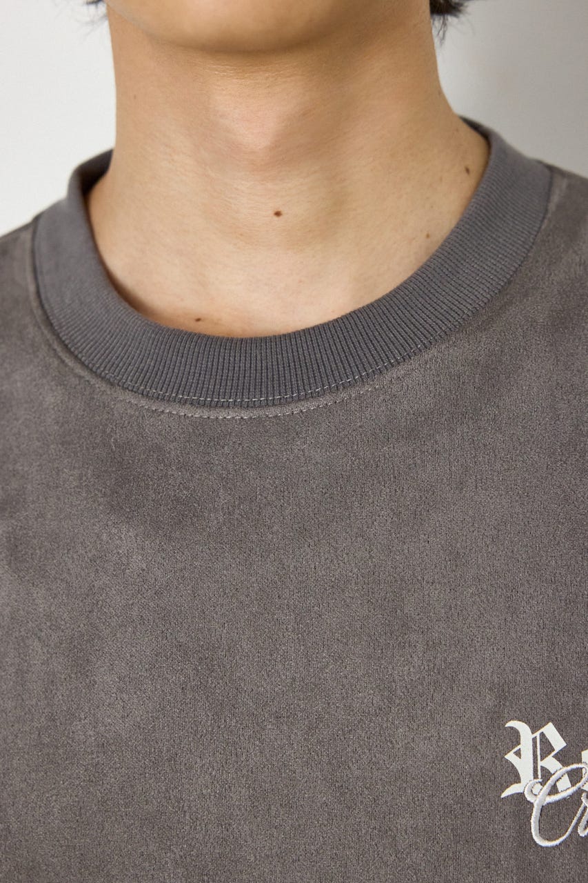 ポンチスエードバックロゴスウェット GRY M