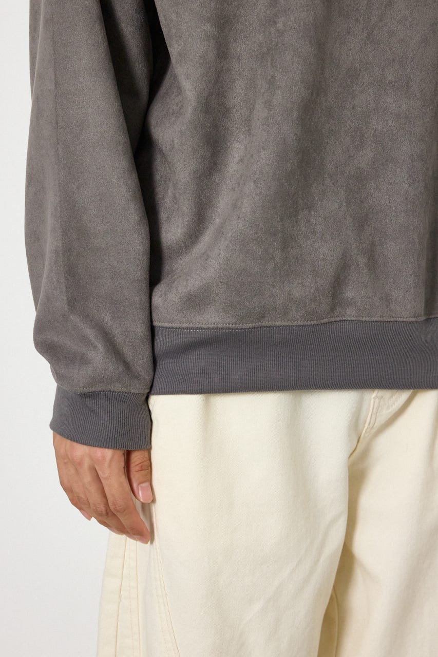 ポンチスエードバックロゴスウェット GRY M