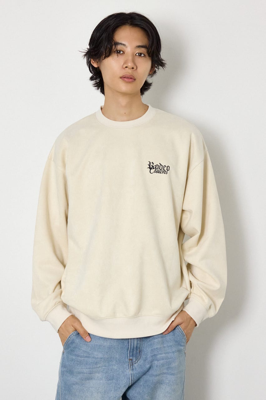 ポンチスエードバックロゴスウェット IVOY L