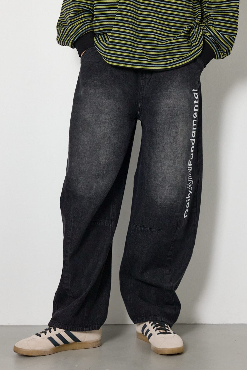 splash バギーデニムパンツ BLK L