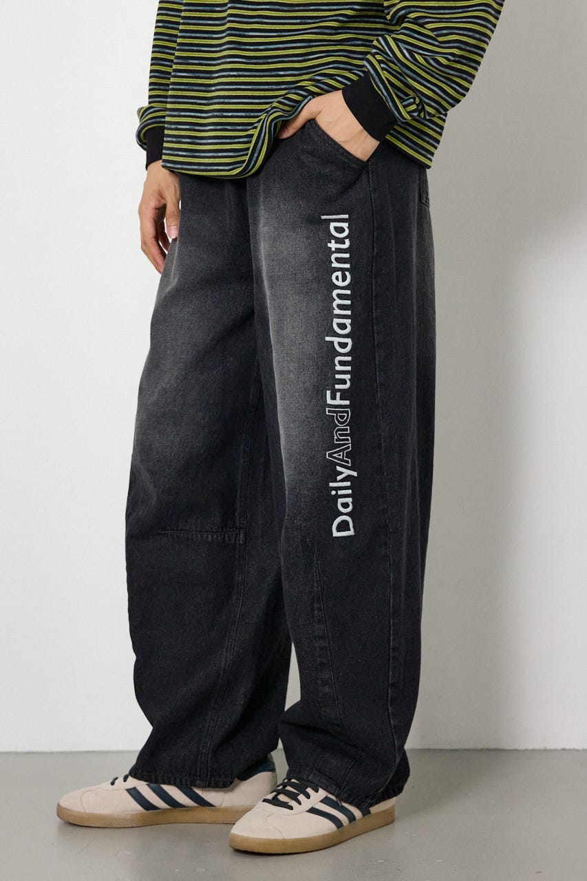 splash バギーデニムパンツ BLK L