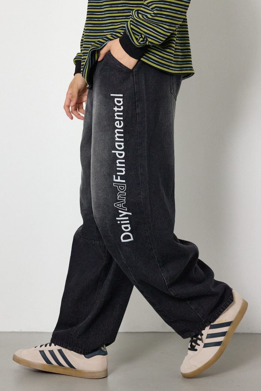 splash バギーデニムパンツ BLK L