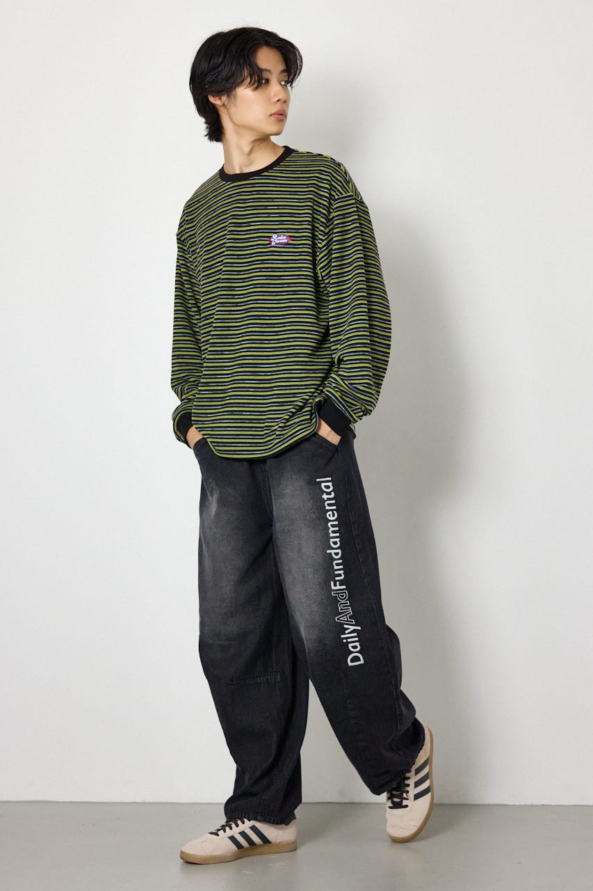 splash バギーデニムパンツ BLK L