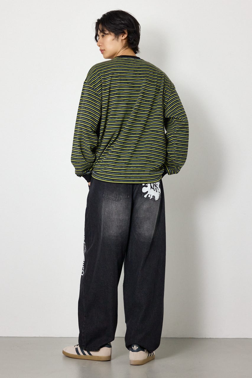 splash バギーデニムパンツ BLK L