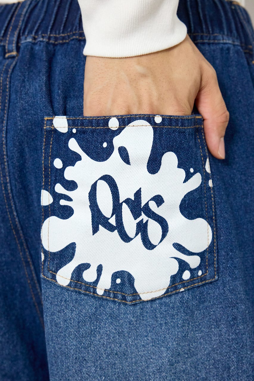 splash バギーデニムパンツ L/BLU M
