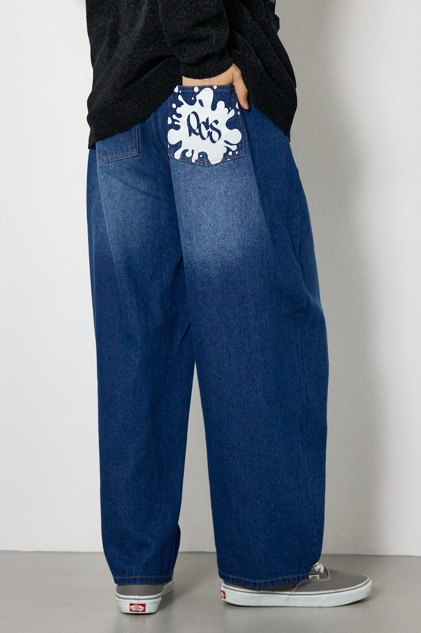 splash バギーデニムパンツ L/BLU M