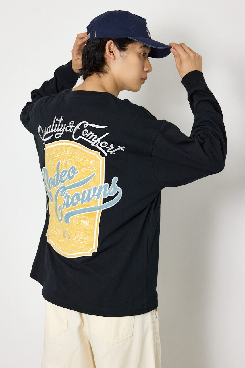 シールドロゴロングスリーブTシャツ BLK L