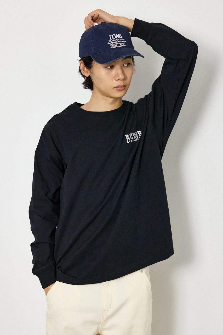 シールドロゴロングスリーブTシャツ BLK L