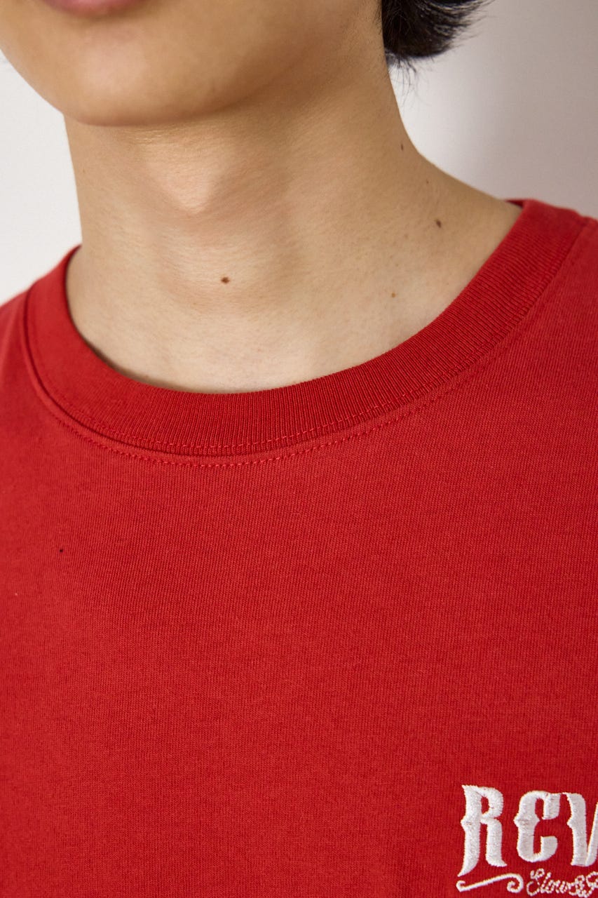 シールドロゴロングスリーブTシャツ RED M