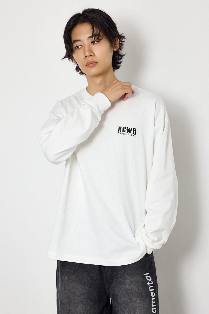シールドロゴロングスリーブTシャツ WHT M