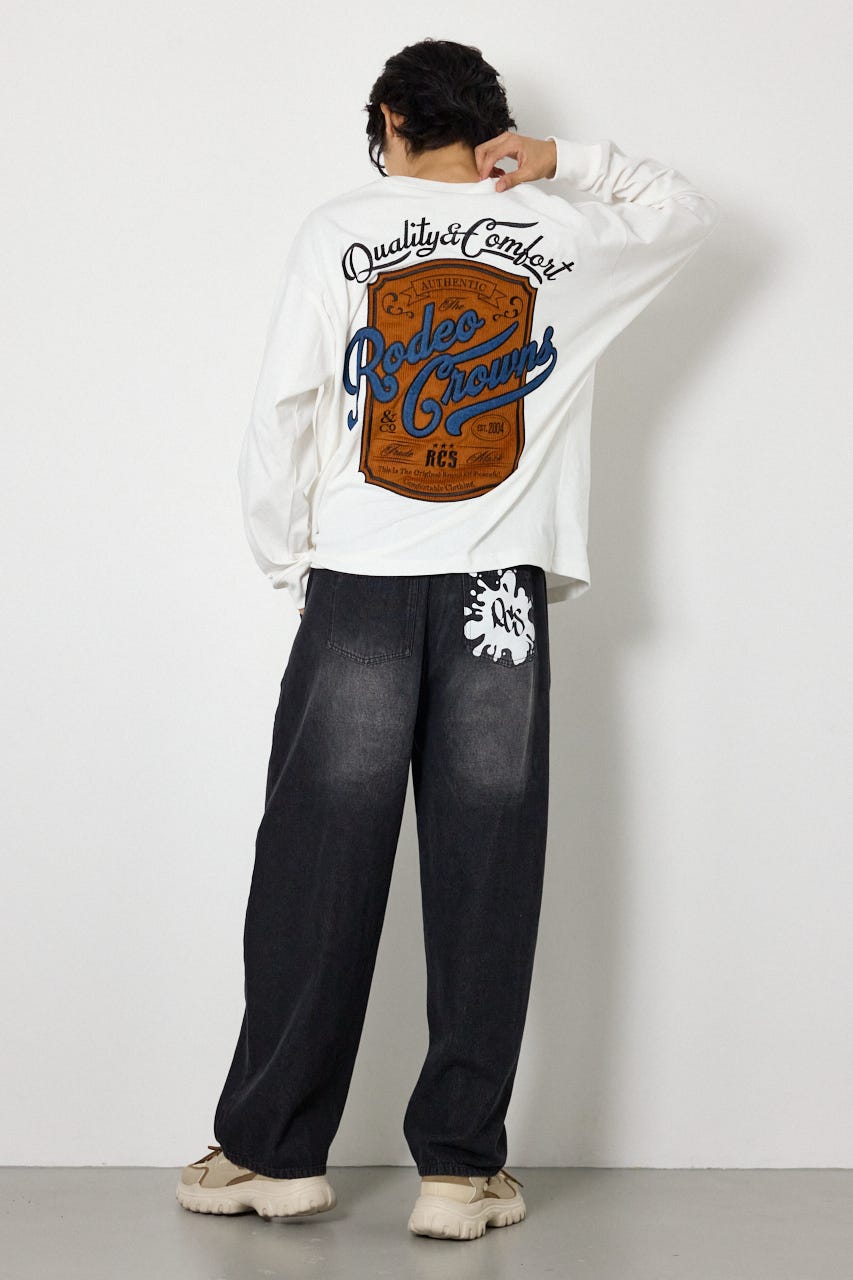 シールドロゴロングスリーブTシャツ WHT M