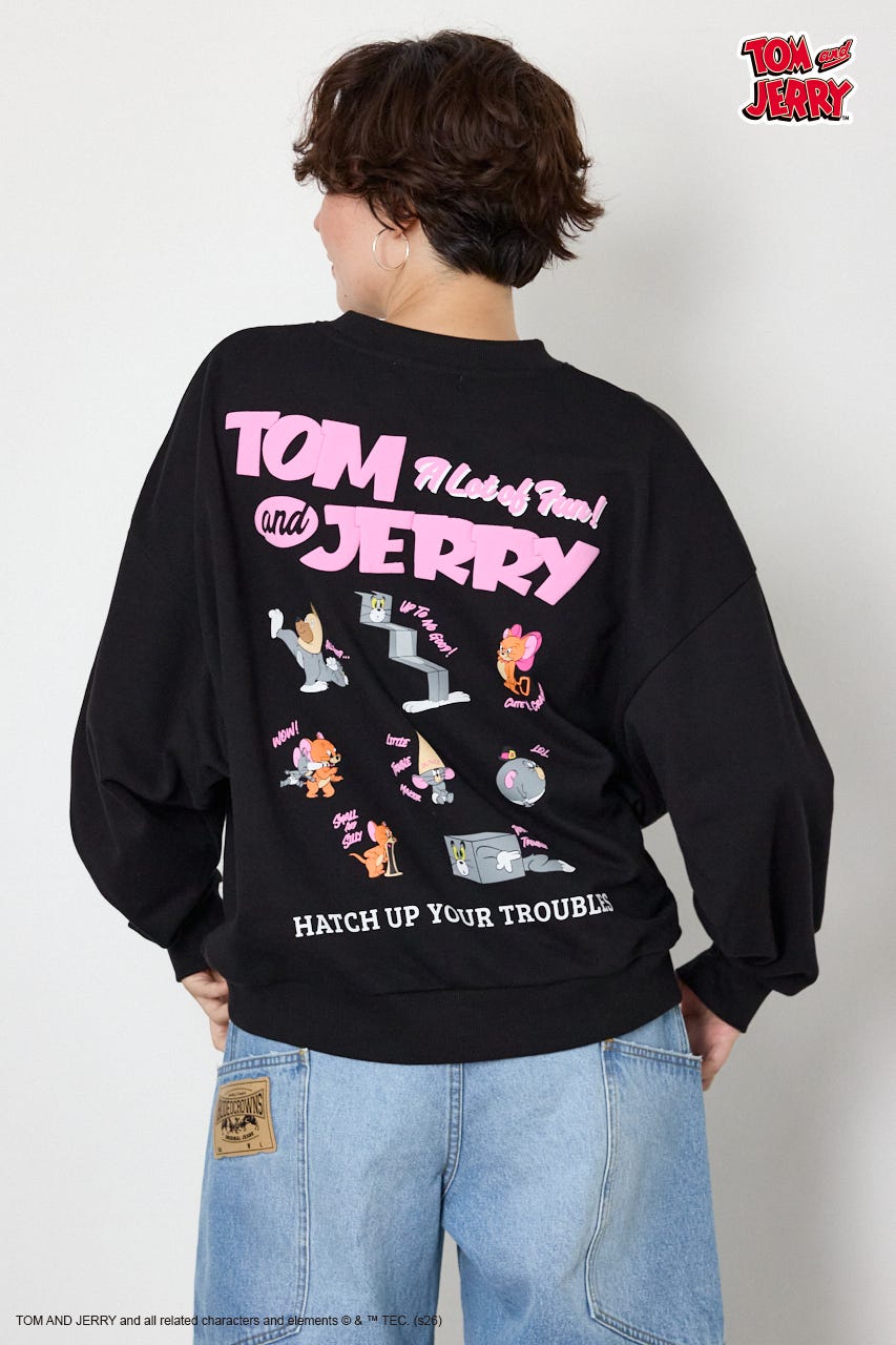 (TOM and JERRY)アソートスウェットトップス BLK FREE