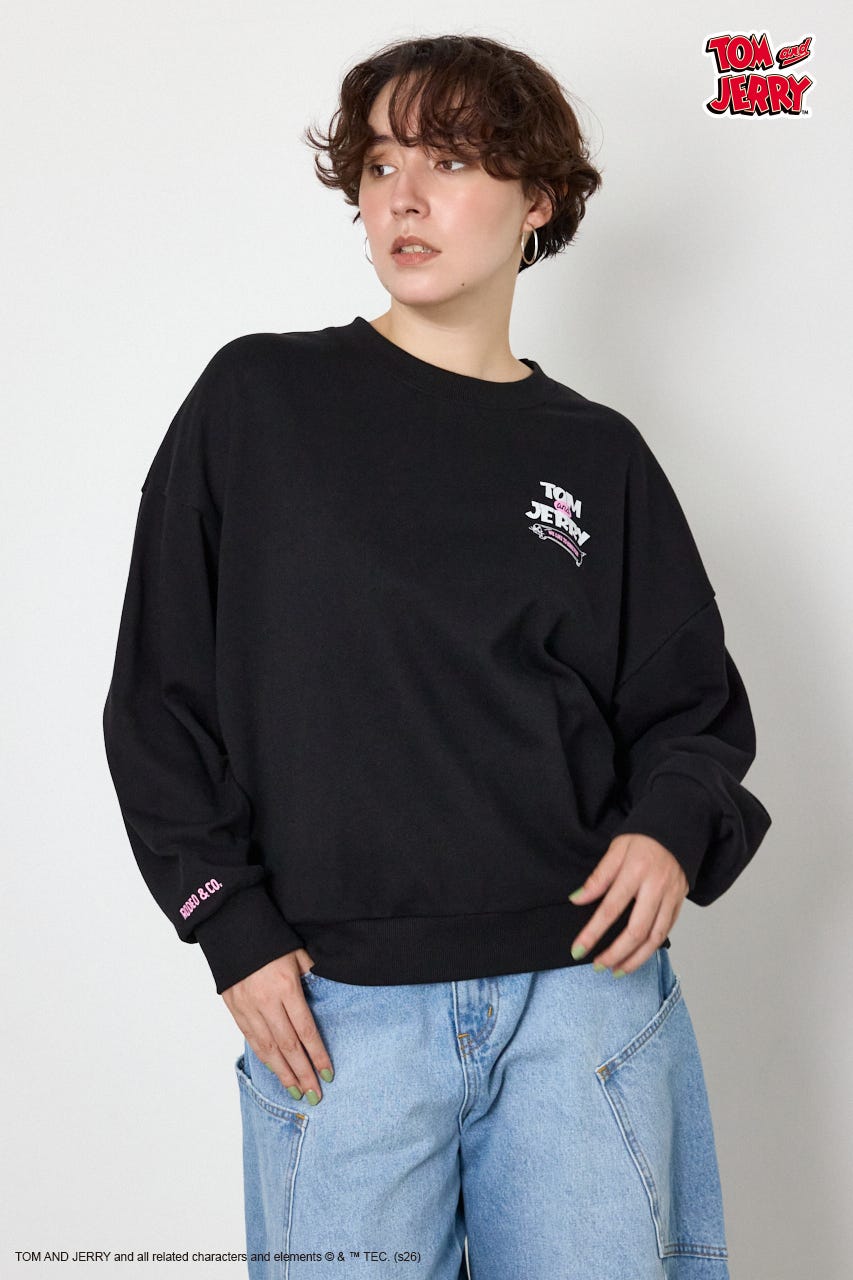 (TOM and JERRY)アソートスウェットトップス BLK FREE