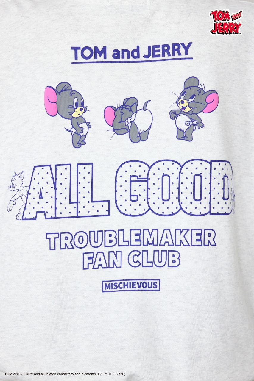 (TOM and JERRY)アソートスウェットトップス L/T.GRY FREE