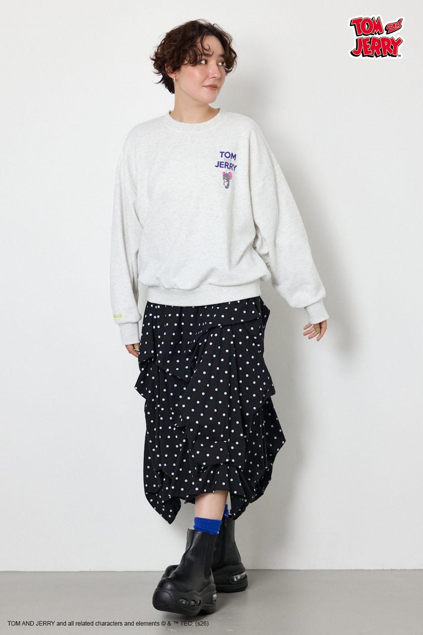 (TOM and JERRY)アソートスウェットトップス L/T.GRY FREE