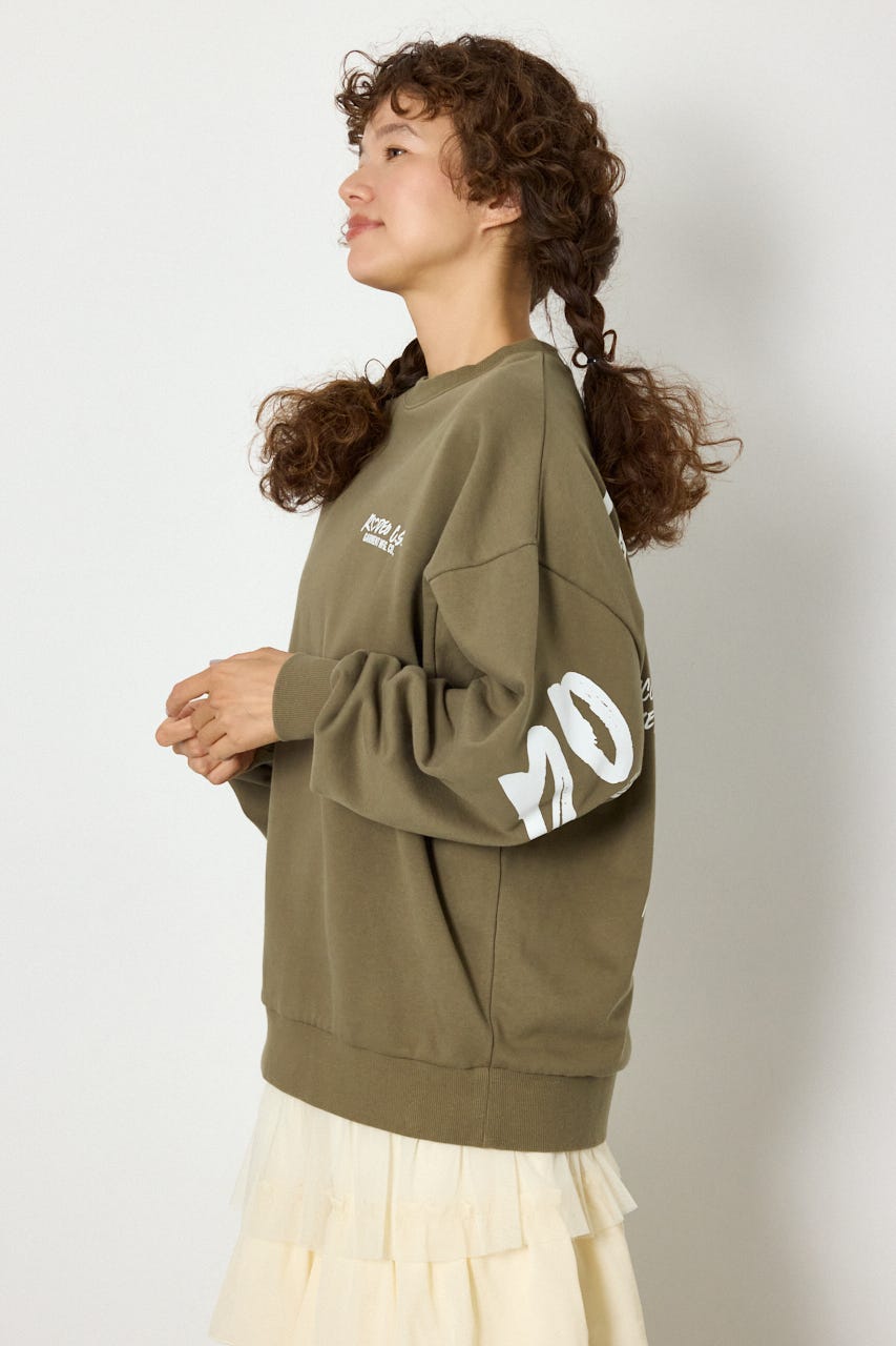 【UNISEX】ベアデニムアップリケスウェットトップス KHA FREE