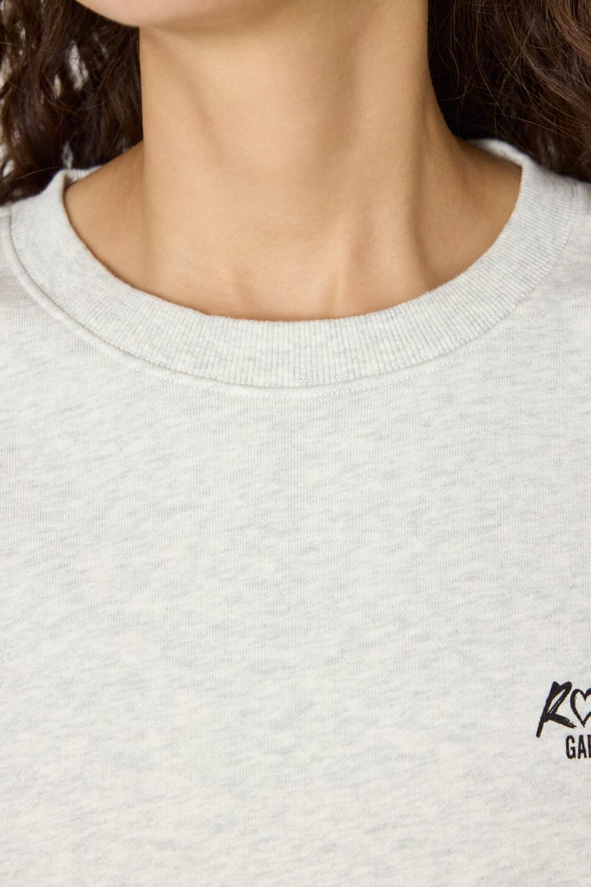 【UNISEX】ベアデニムアップリケスウェットトップス L/T.GRY FREE