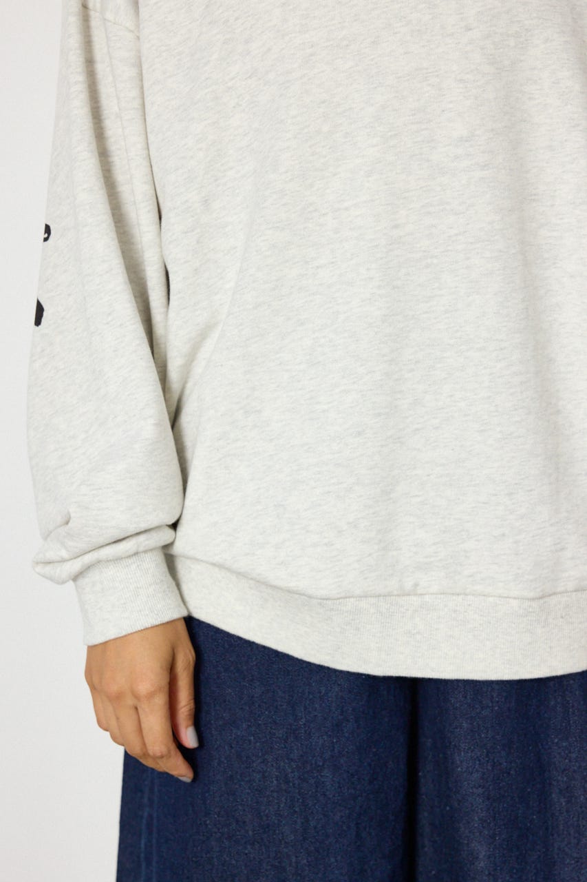 【UNISEX】ベアデニムアップリケスウェットトップス L/T.GRY FREE
