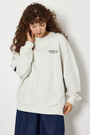 【UNISEX】ベアデニムアップリケスウェットトップス