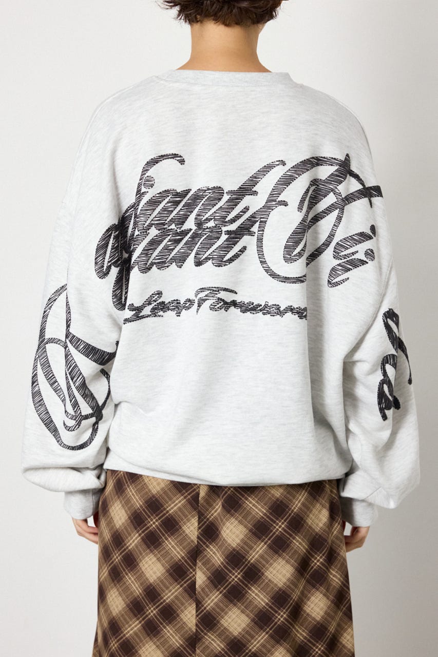 【UNISEX】leather look pt スウェットトップス L/T.GRY FREE