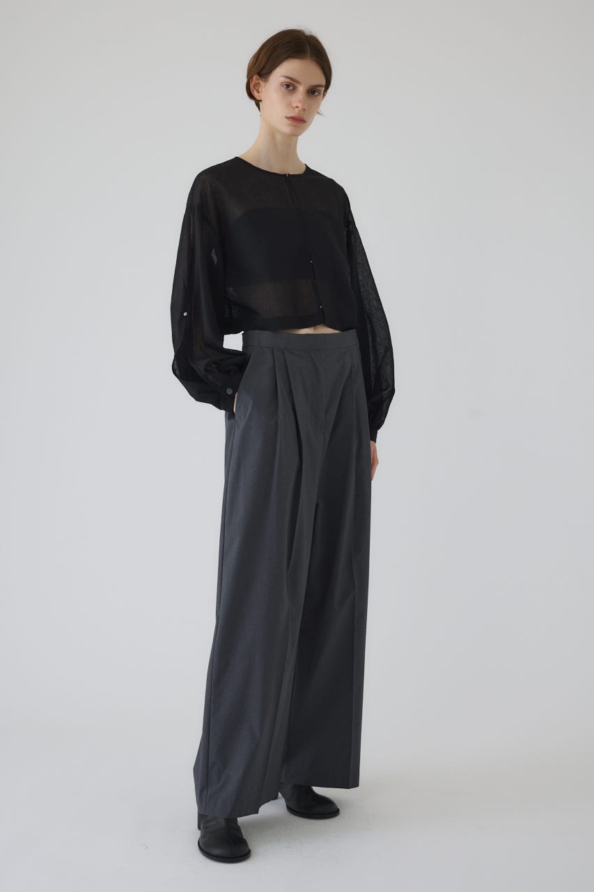 【RESTOCK PRE ORDER】Open sleeve sheer SH BLK FREE