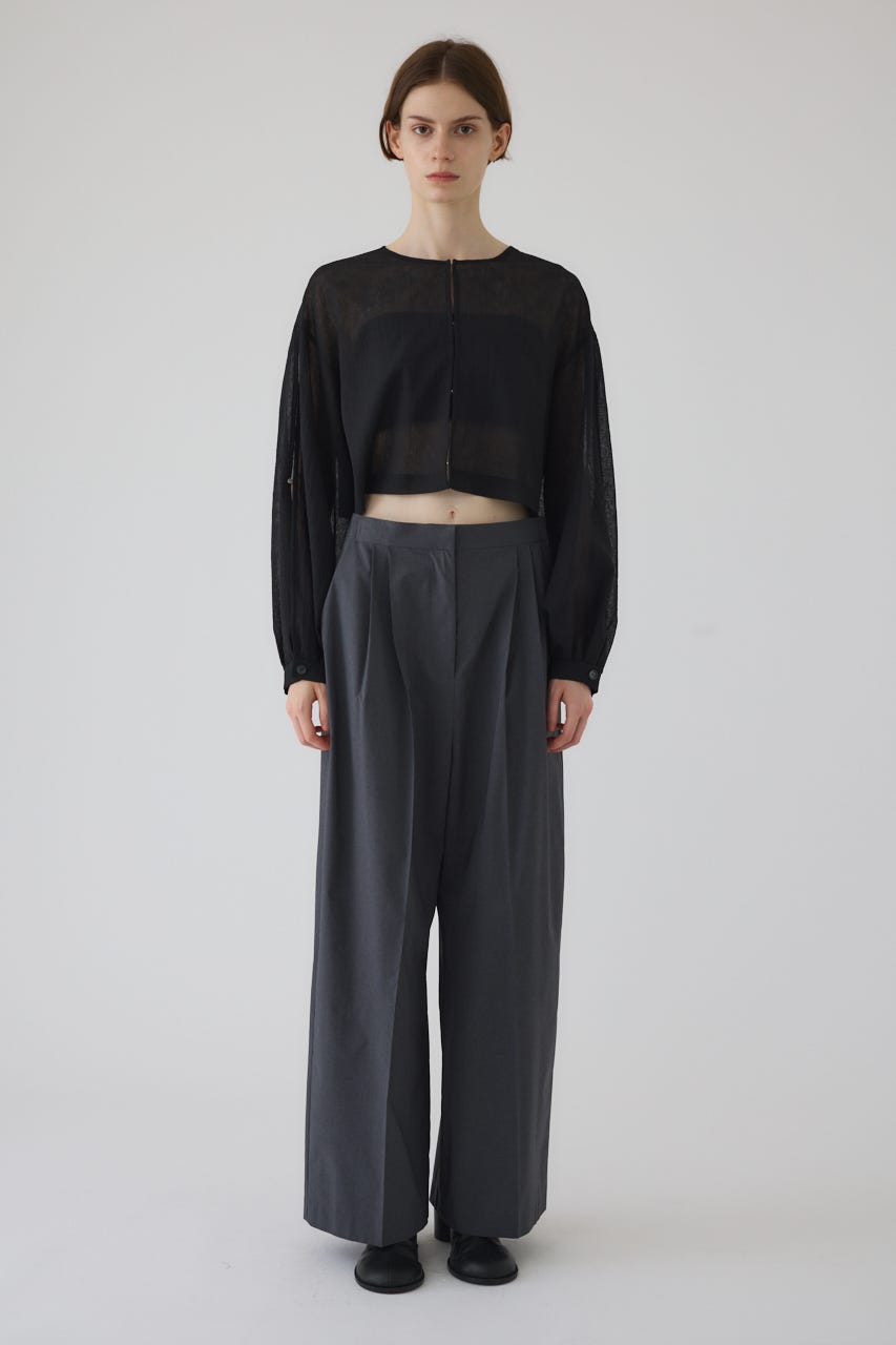 【RESTOCK PRE ORDER】Open sleeve sheer SH BLK FREE