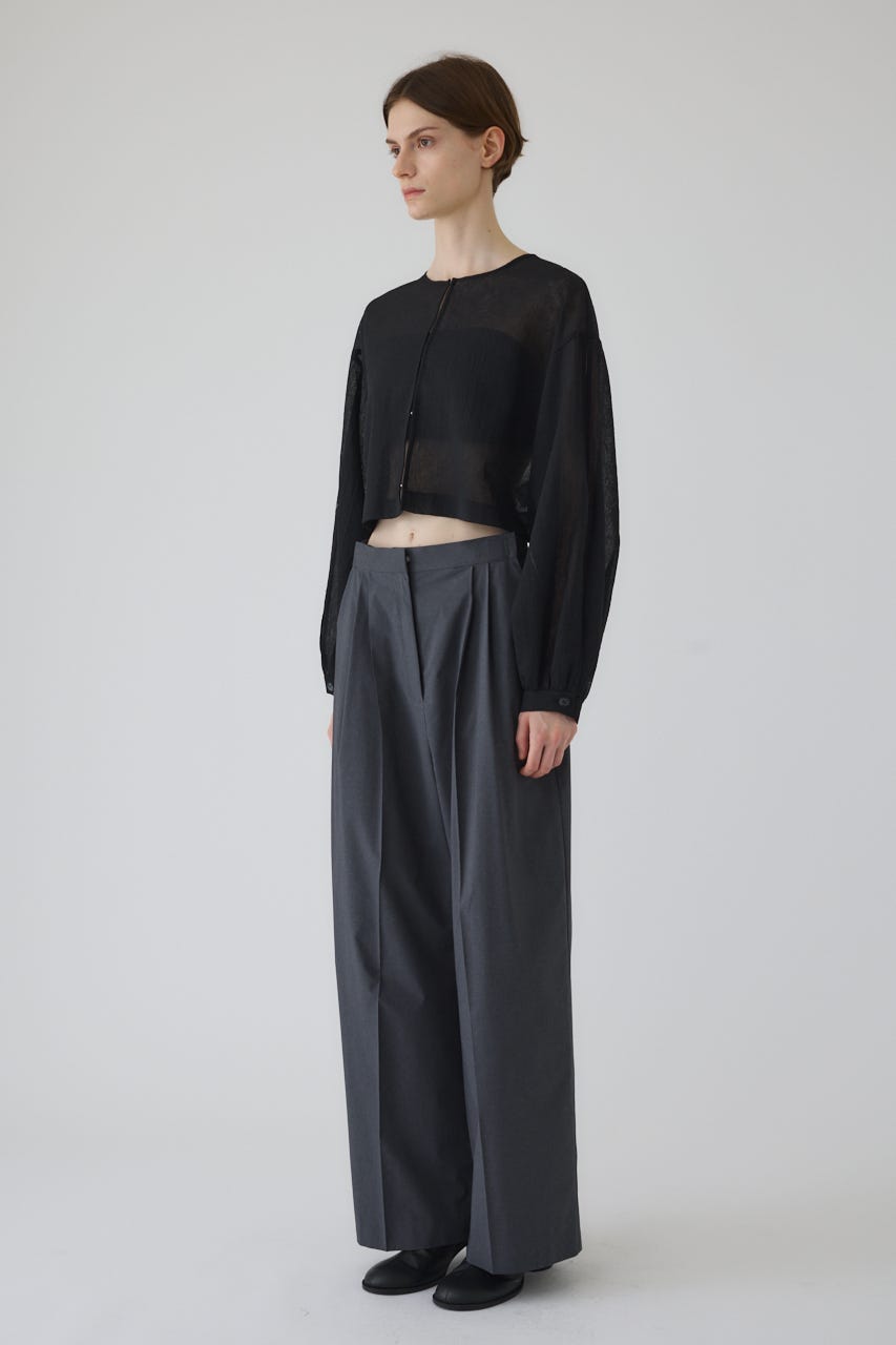 【RESTOCK PRE ORDER】Open sleeve sheer SH BLK FREE
