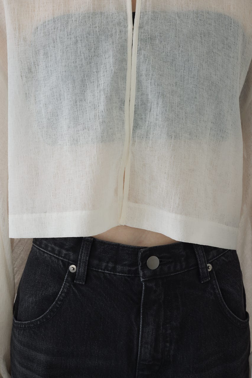 【RESTOCK PRE ORDER】Open sleeve sheer SH WHT FREE