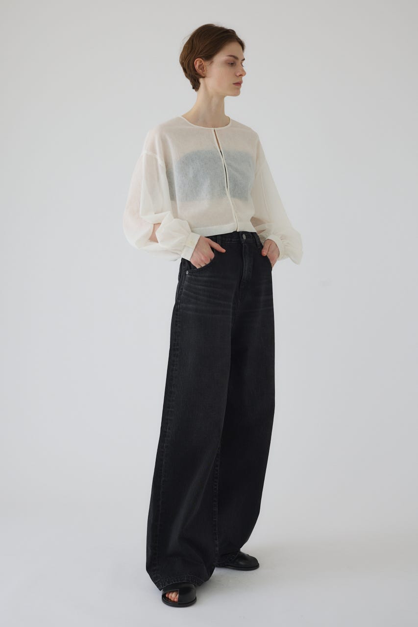 【RESTOCK PRE ORDER】Open sleeve sheer SH WHT FREE