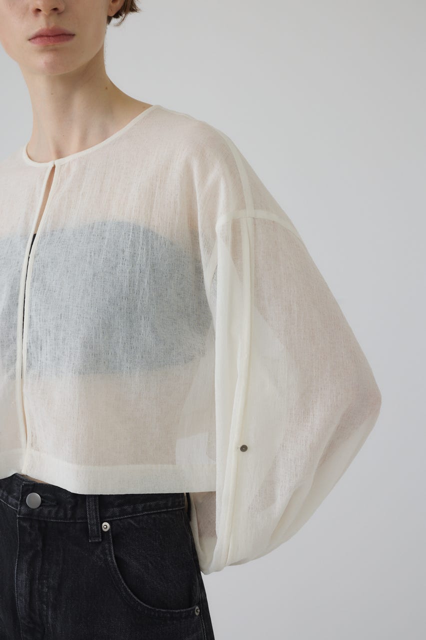 【RESTOCK PRE ORDER】Open sleeve sheer SH WHT FREE